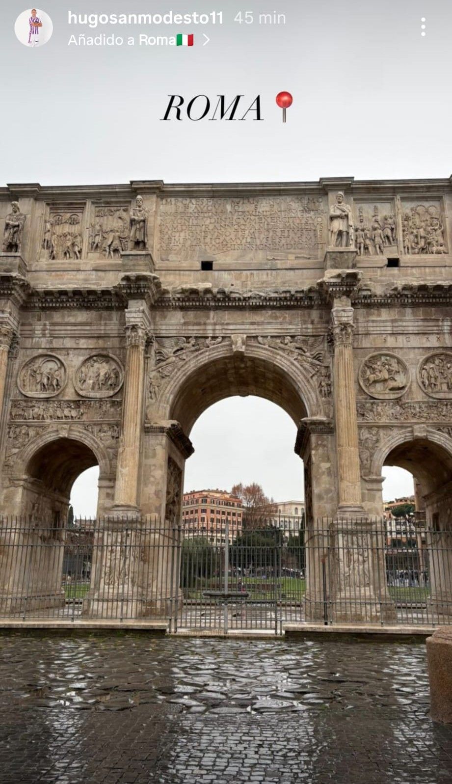 Hugo San en Roma.