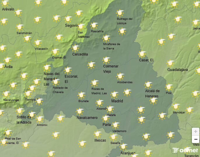 Cielo nublado y temperaturas bajas en Madrid hoy.