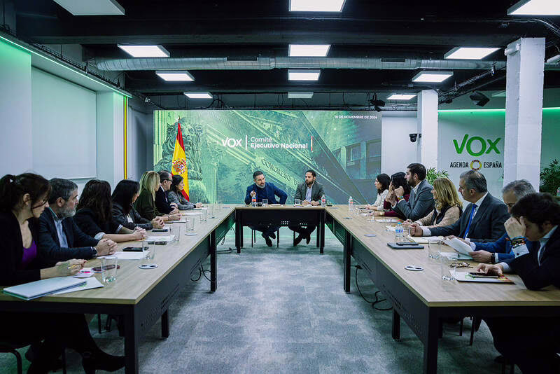 Vox concluye 2025 con un aumento en las encuestas y fortalecido tras su éxito en Extremadura.
