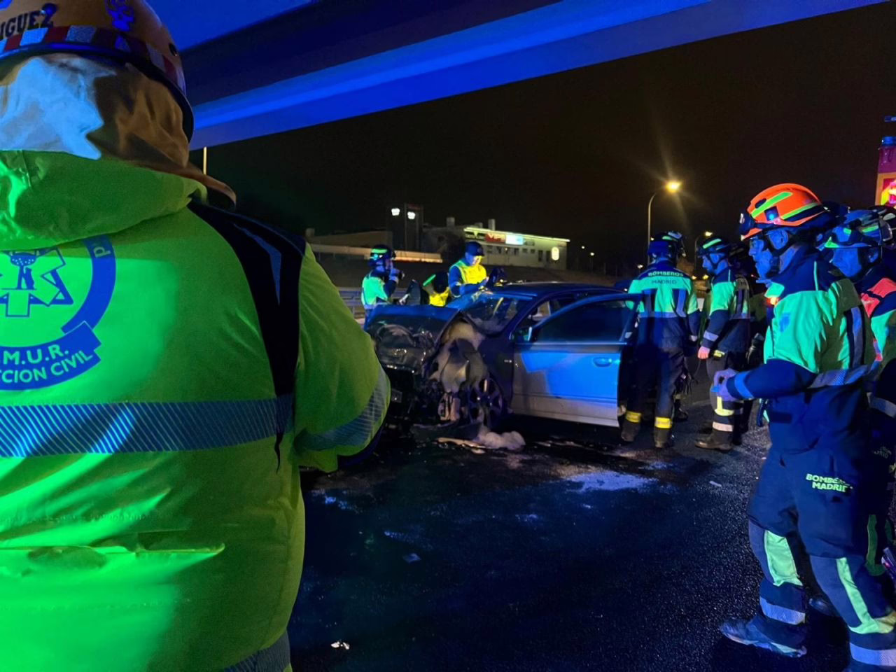 Accidente en la M-607: Tres personas heridas, una de ellas de gravedad, por choque en dirección opuesta en Fuencarral.