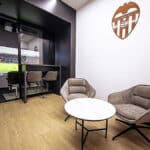 Representación tentativa de los palcos VIP en el Nou Mestalla, con abonos superiores a 100 mil euros.