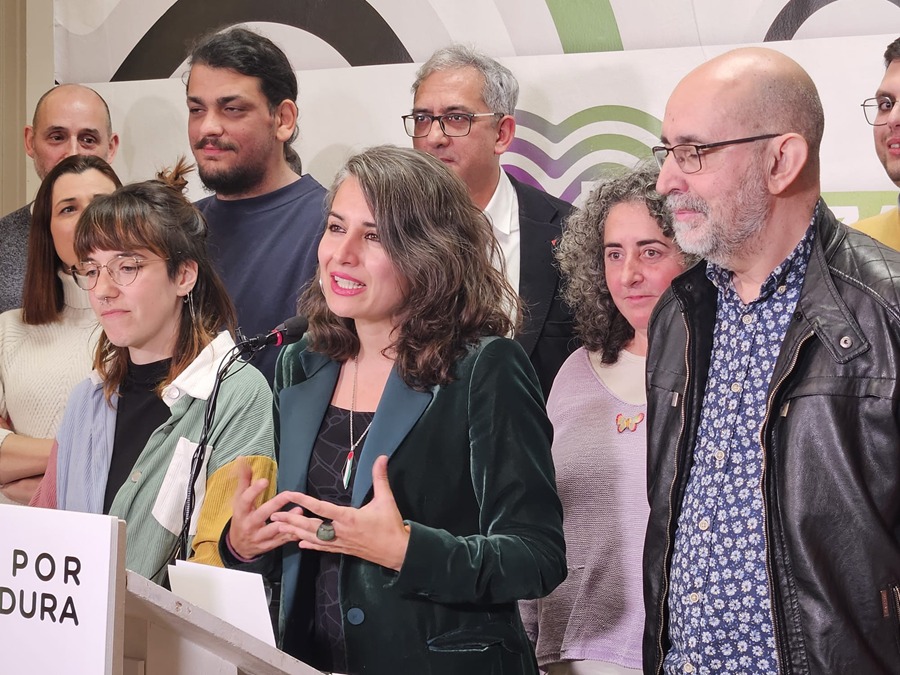La candidata de Unidas por Extremadura a la presidencia del Gobierno extremeño, Irene de Miguel