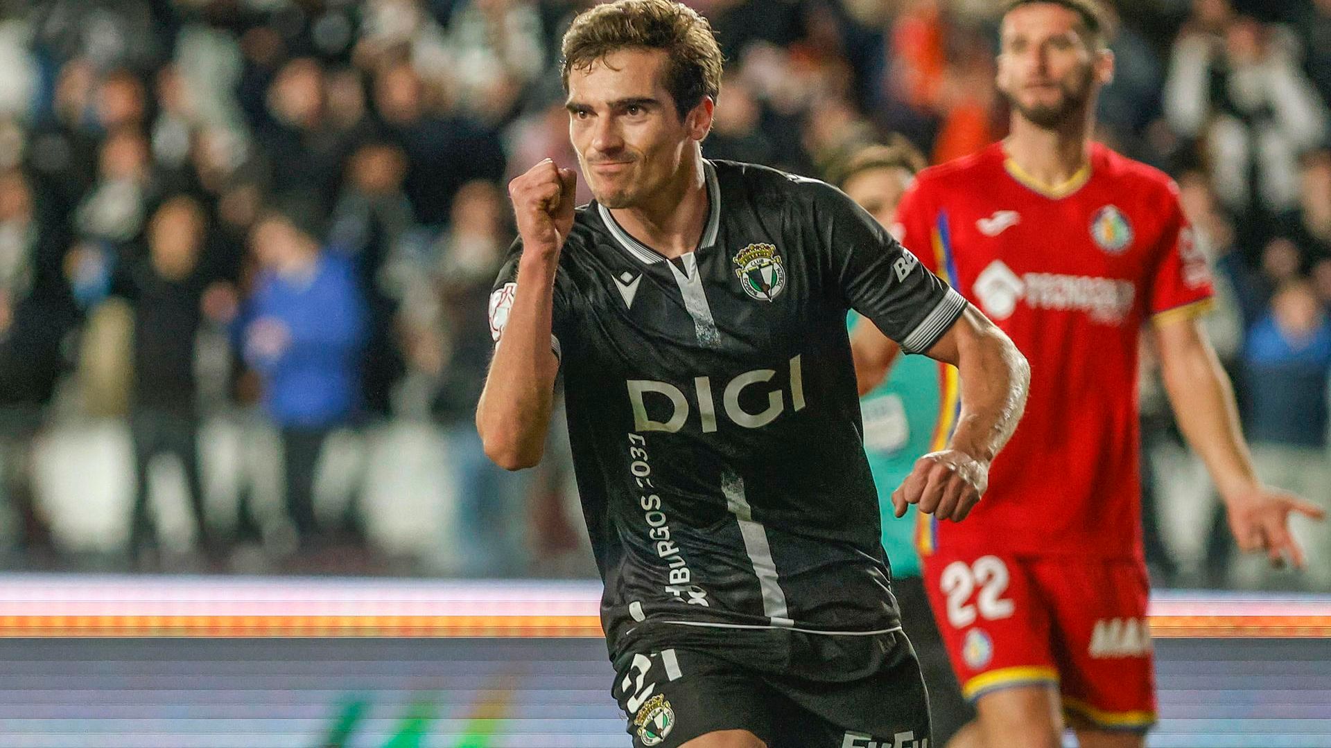 Iñigo Córdoba celebrando su gol ante el Getafe