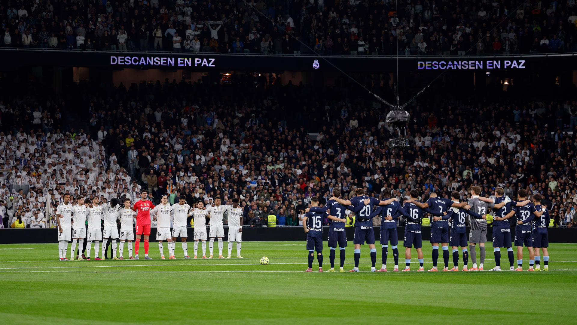 Silencio respetuoso en el Bernabéu