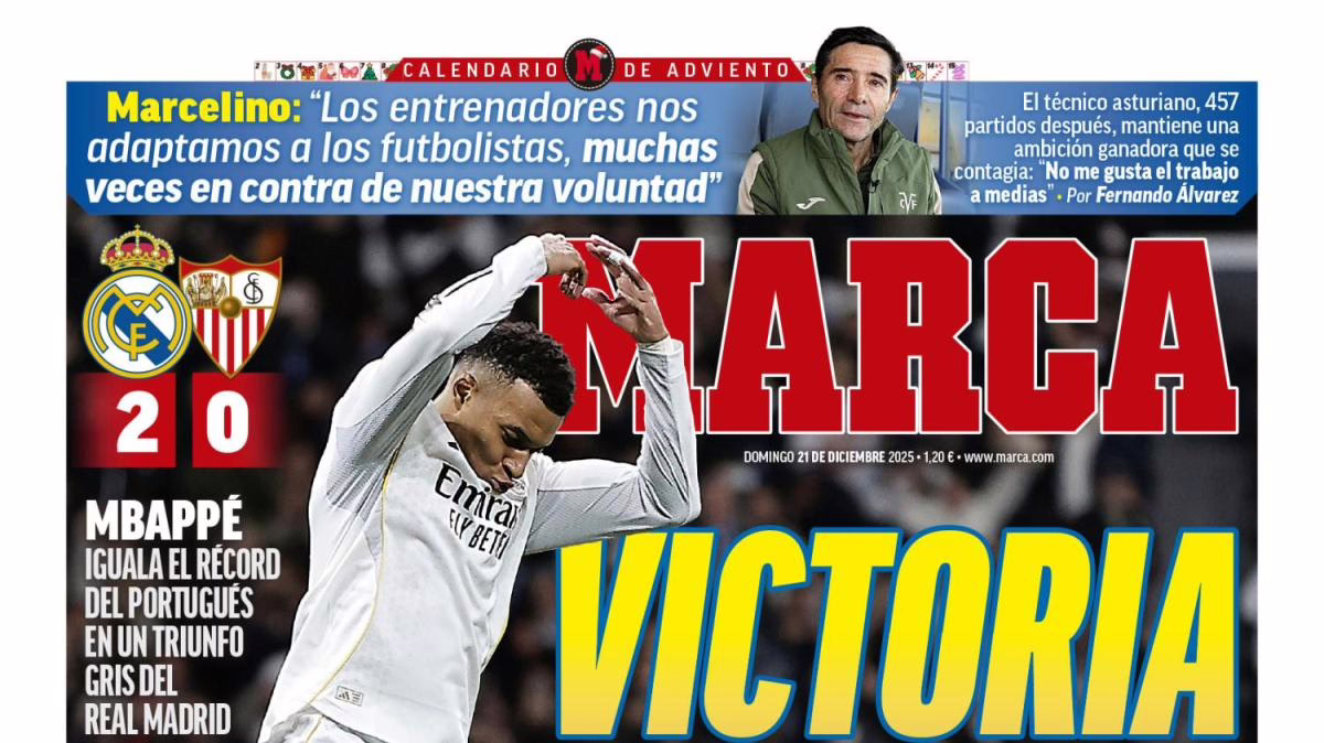 "Triunfo entre silbidos" destaca en la portada del Marca.
