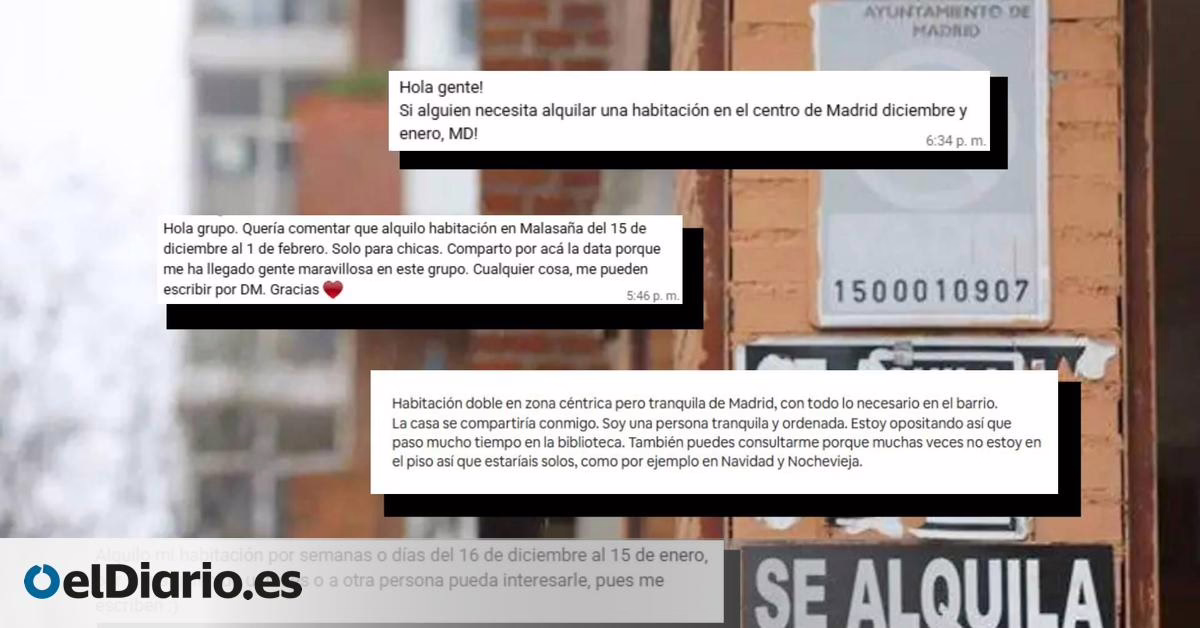 Alquilar tu habitación durante la Navidad: una "ingresos extra" en un Madrid voraz: "No quería hacerlo, pero me siento agobiada"
