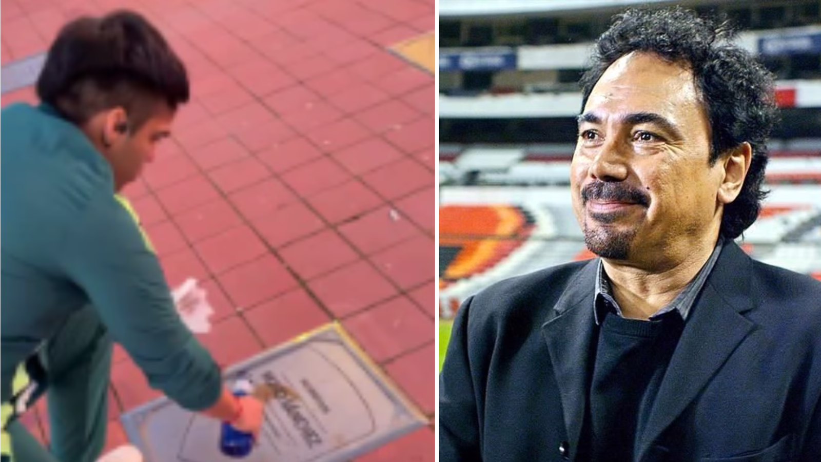 Hugo Sánchez intenta encontrar al aficionado mexicano que limpió su placa en el estadio del Atlético de Madrid 👉 Deportes 👉️ En Blanco y Negro