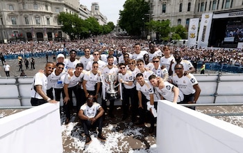 Los jugadores del Real Madrid
