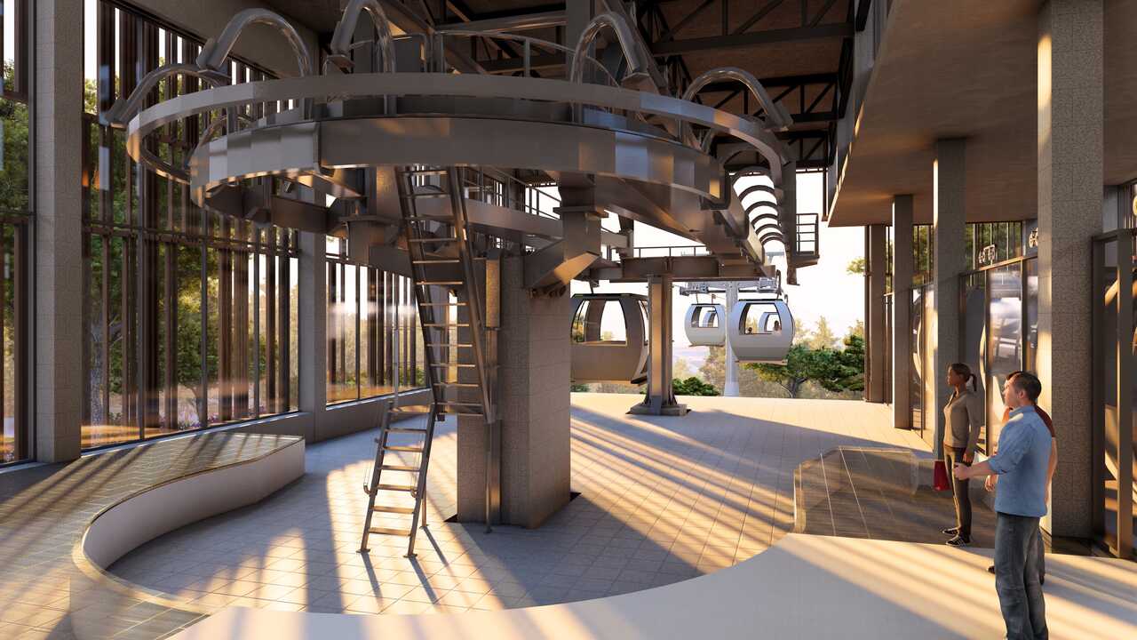 Simulación del aspecto del teleférico tras su renovación. Ayuntamiento de Madrid.