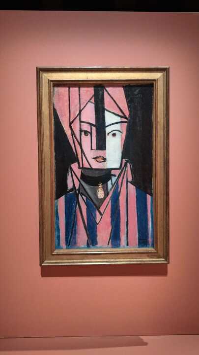 La obra 'Cabeza blanca y rosa' (1914), de Henri Matisse expuesta en CaixaForum Madrid.