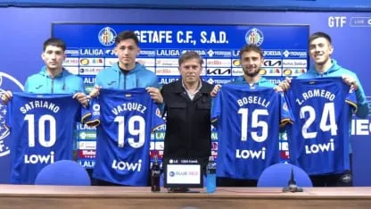 Getafe incorporó a Luis Vázquez, Boselli y Zaid Romero Getafe incorporó a Luis Vázquez, Boselli y Zaid Romero