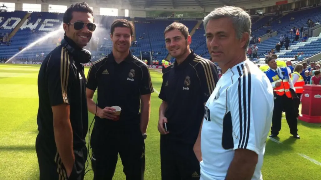Arbeloa, Xabi Alonso, Casillas y Mourinho, en otra imagen compartida en redes sociales en 2012