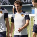 Álvaro Odriozola en un entrenamiento de la Real Sociedad