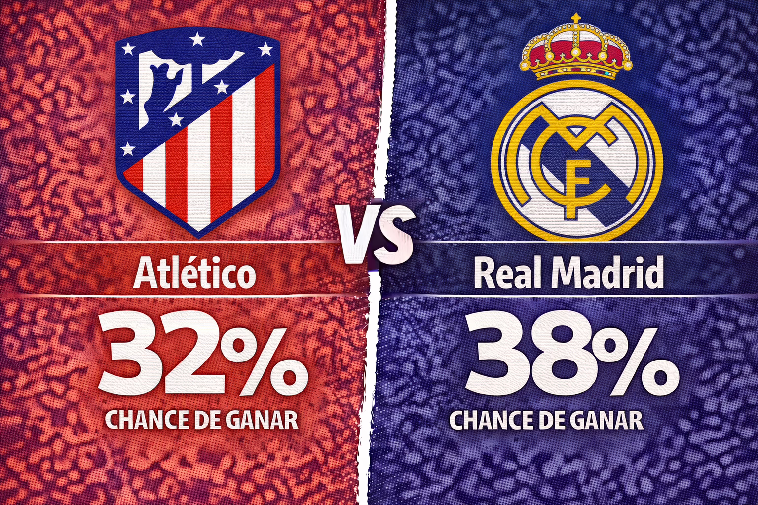 Predicción del partido Atlético de Madrid contra Real Madrid
