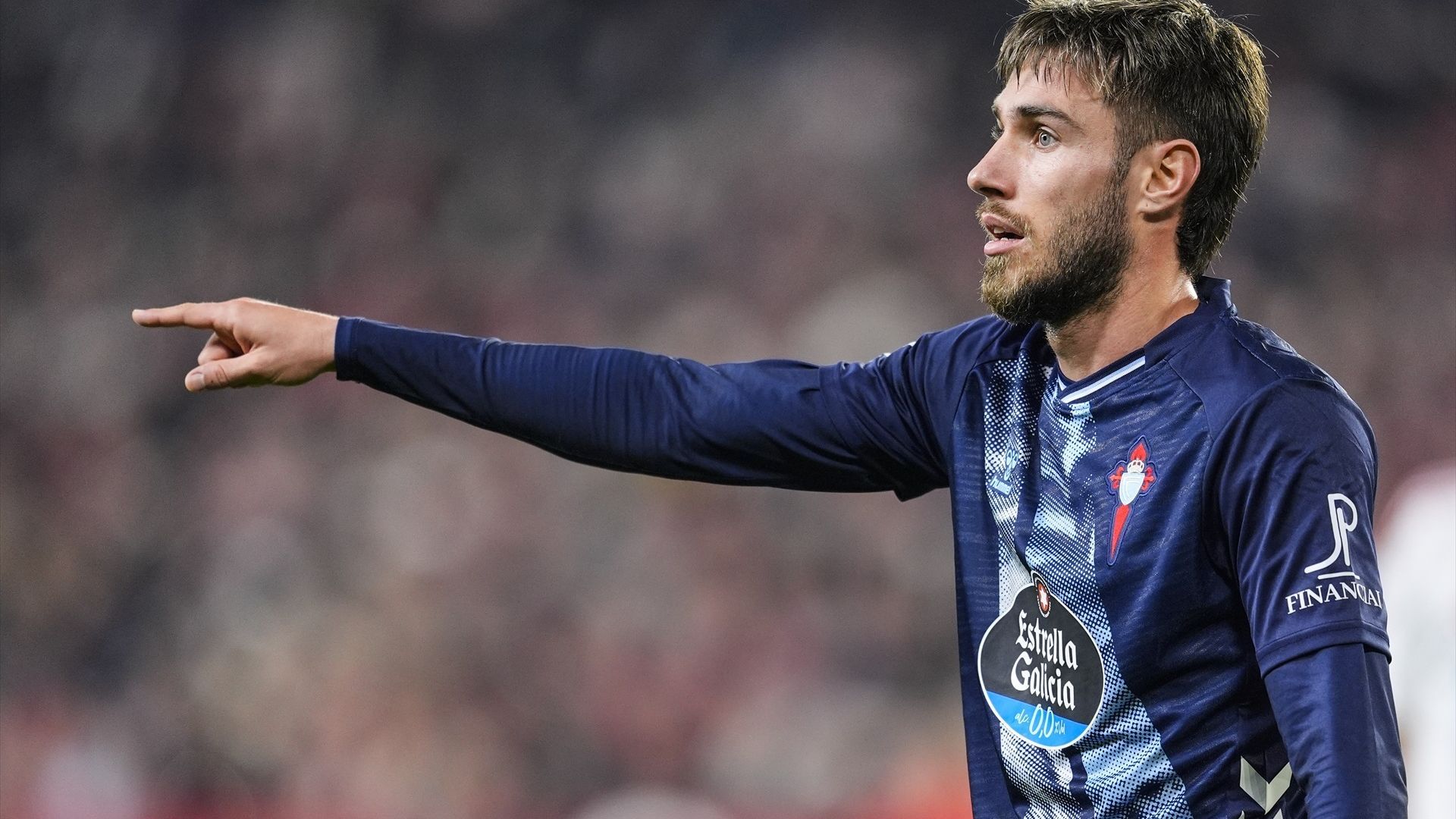 Óscar Mingueza, en el Sevilla-Celta