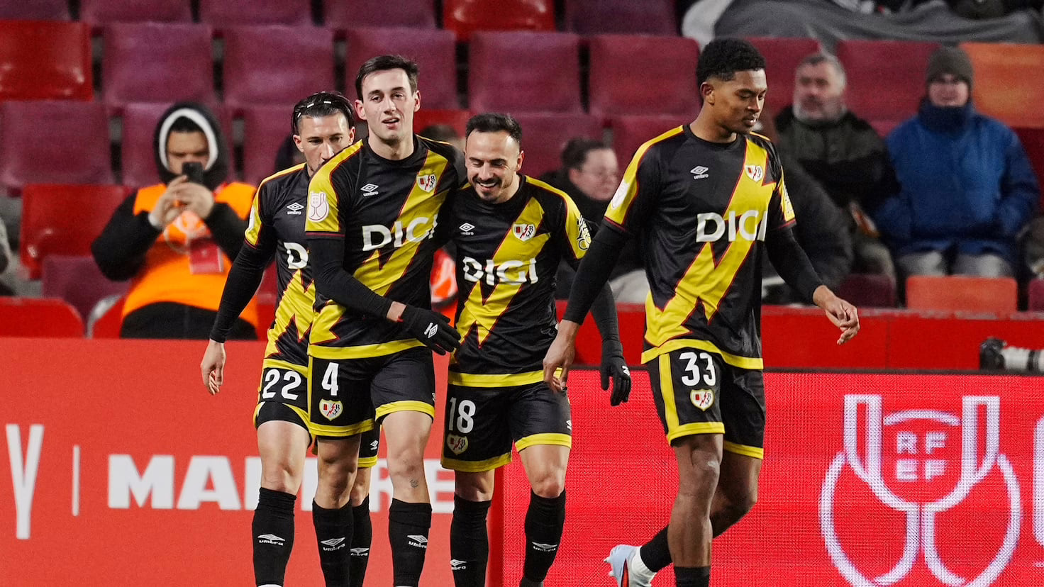 Granada 1 - 3 Rayo Vallecano: resumen, anotaciones y resultado de la Copa del Rey.