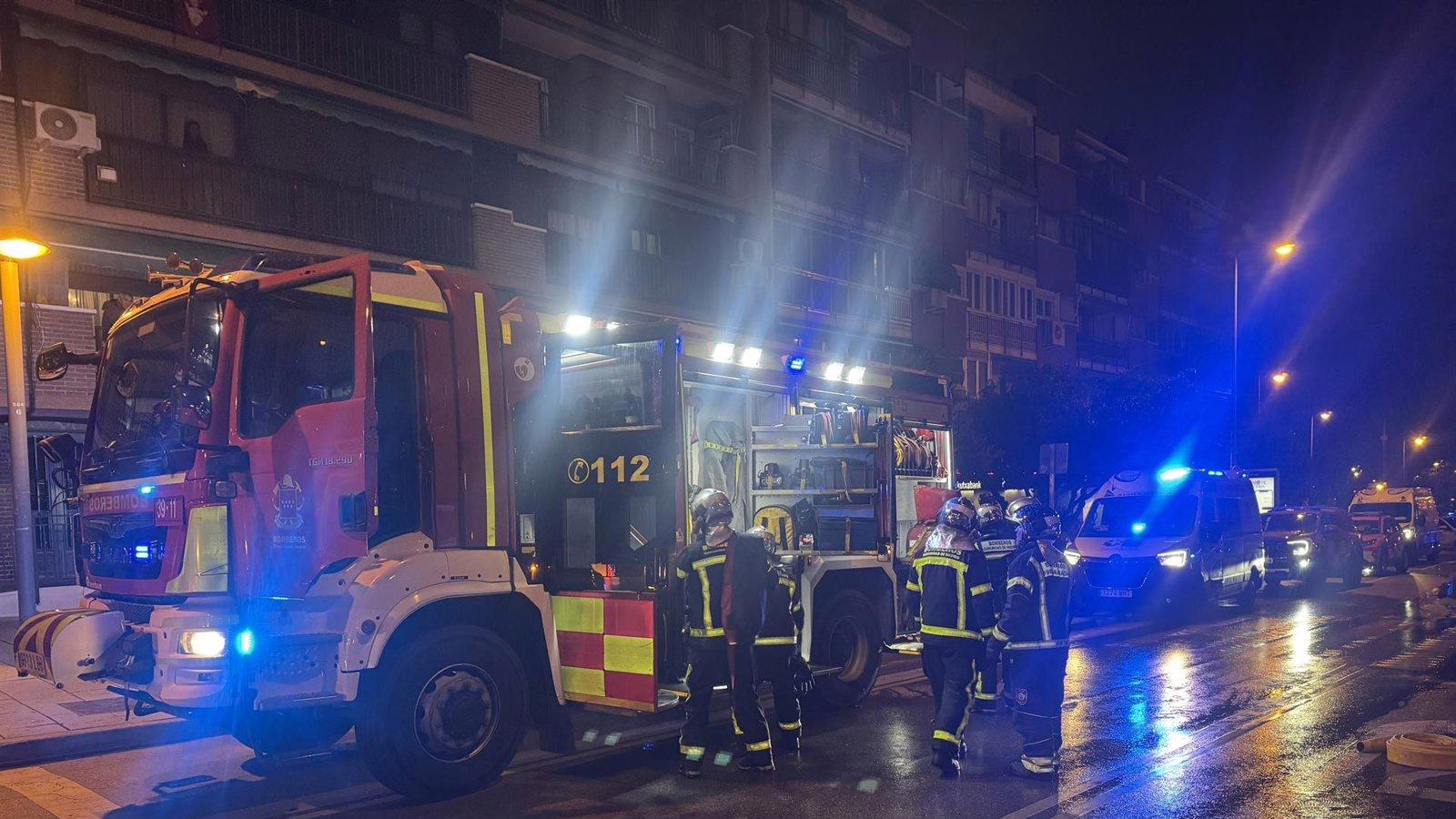 Incendio en una casa de Leganés provoca la evacuación de once residentes del edificio.