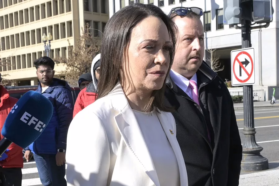 María Corina Machado se encuentra con Donald Trump en la Casa Blanca.