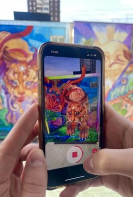'Persigue tu estrella' de Leyre Pérez Velasco (@leyvel.es): el mural de Moratalaz en 3D que compite por ser el mejor del mundo | En el móvil cobra vida