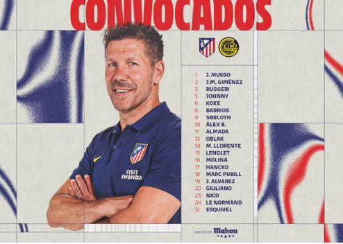 Convocatoria y árbitro para el partido Atlético de Madrid - Bodo Glimt