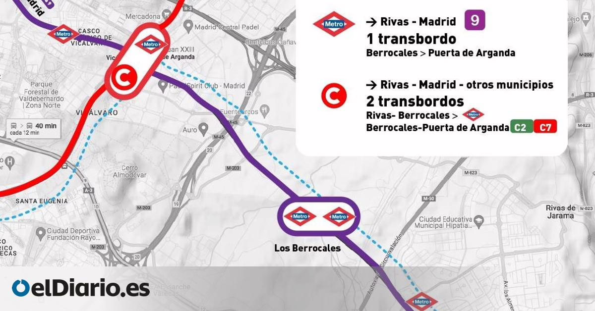 La Comunidad de Madrid vuelve a convocar la licitación de la estación de Metro de la línea 9 en Los Berrocales, lo que provoca una nueva denuncia de Rivas.