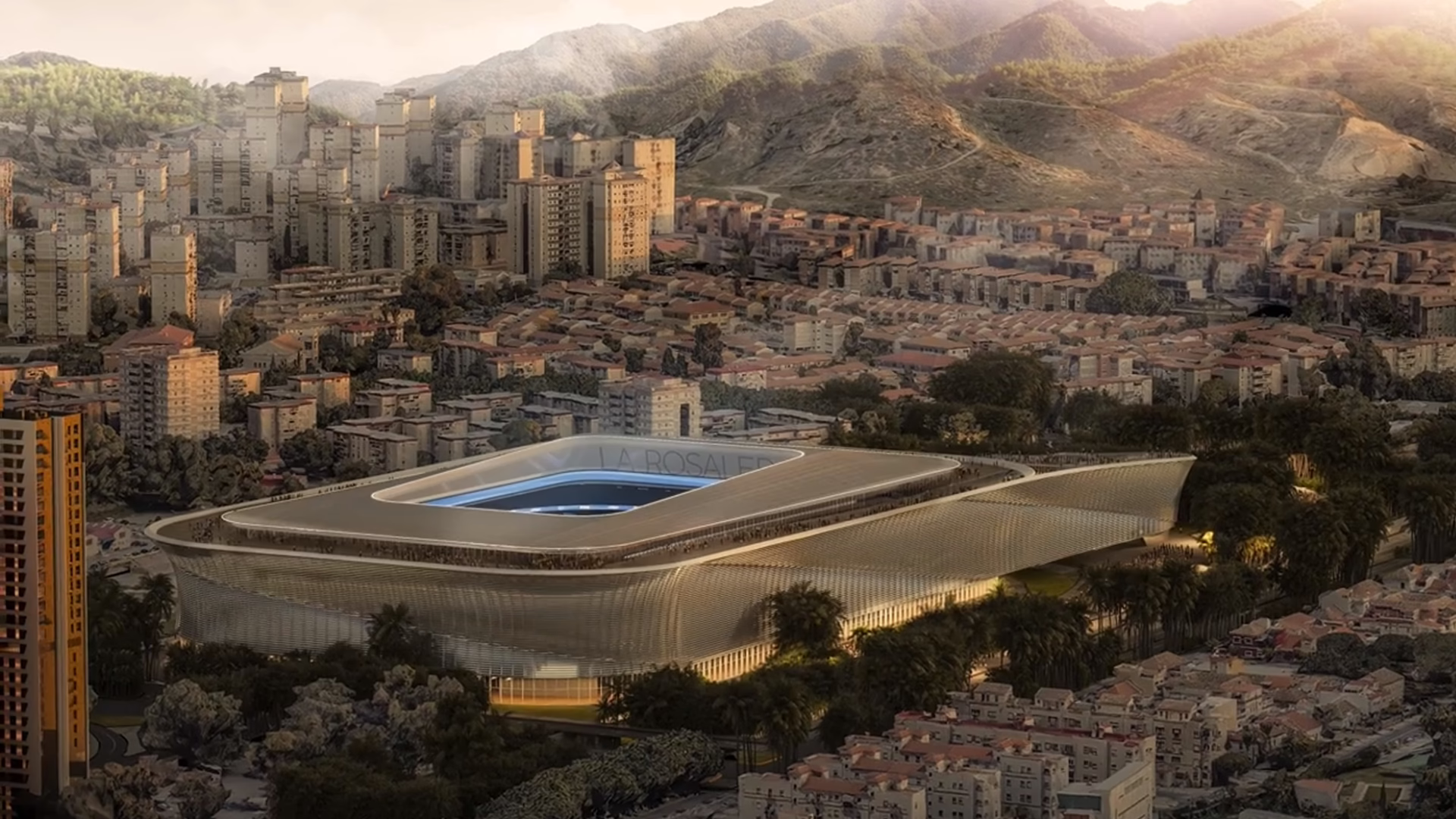 Las cinco localizaciones específicas propuestas por el Ayuntamiento para el nuevo estadio del Málaga CF.