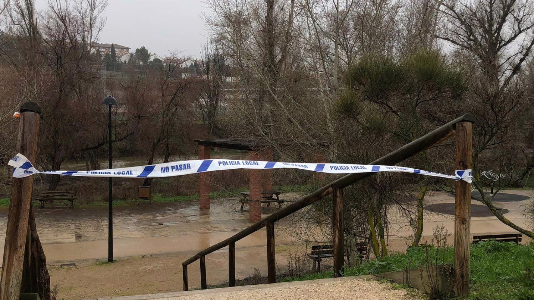 El aumento considerable del Henares obliga al Ayuntamiento de Guadalajara a clausurar diversas secciones del Paseo Fluvial.