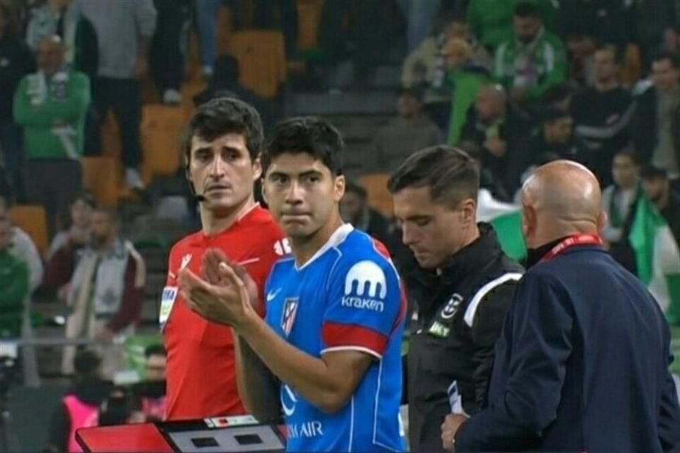 Obed Vargas vivió sus primeros minutos con el Atlético de Madrid.