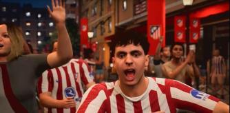 Diego, celebrando un triunfo del Atlético de Madrid en FC 26.