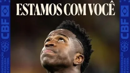 Fuerte comunicado de la CBF en apoyo a Vinícius tras la acusación de racismo a Prestianni: "Estamos de tu lado"