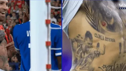 Tenso cruce entre Otamendi y Vinicius: picante ida y vuelta y tatuaje de la Copa del Mundo