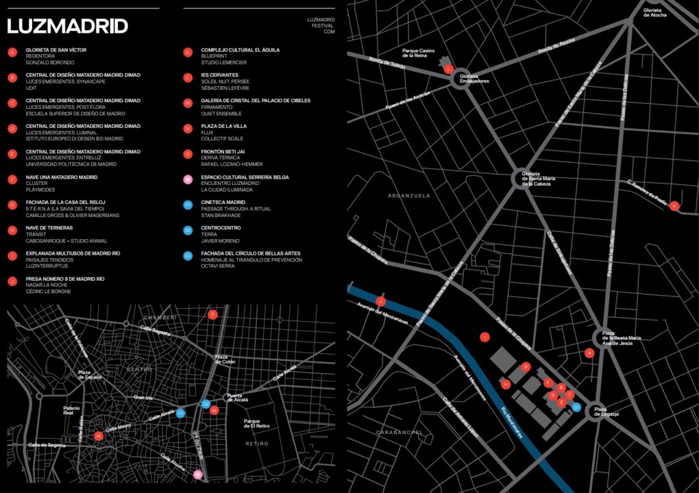 Mapa de los espacios. Imagen de LuzMadrid.