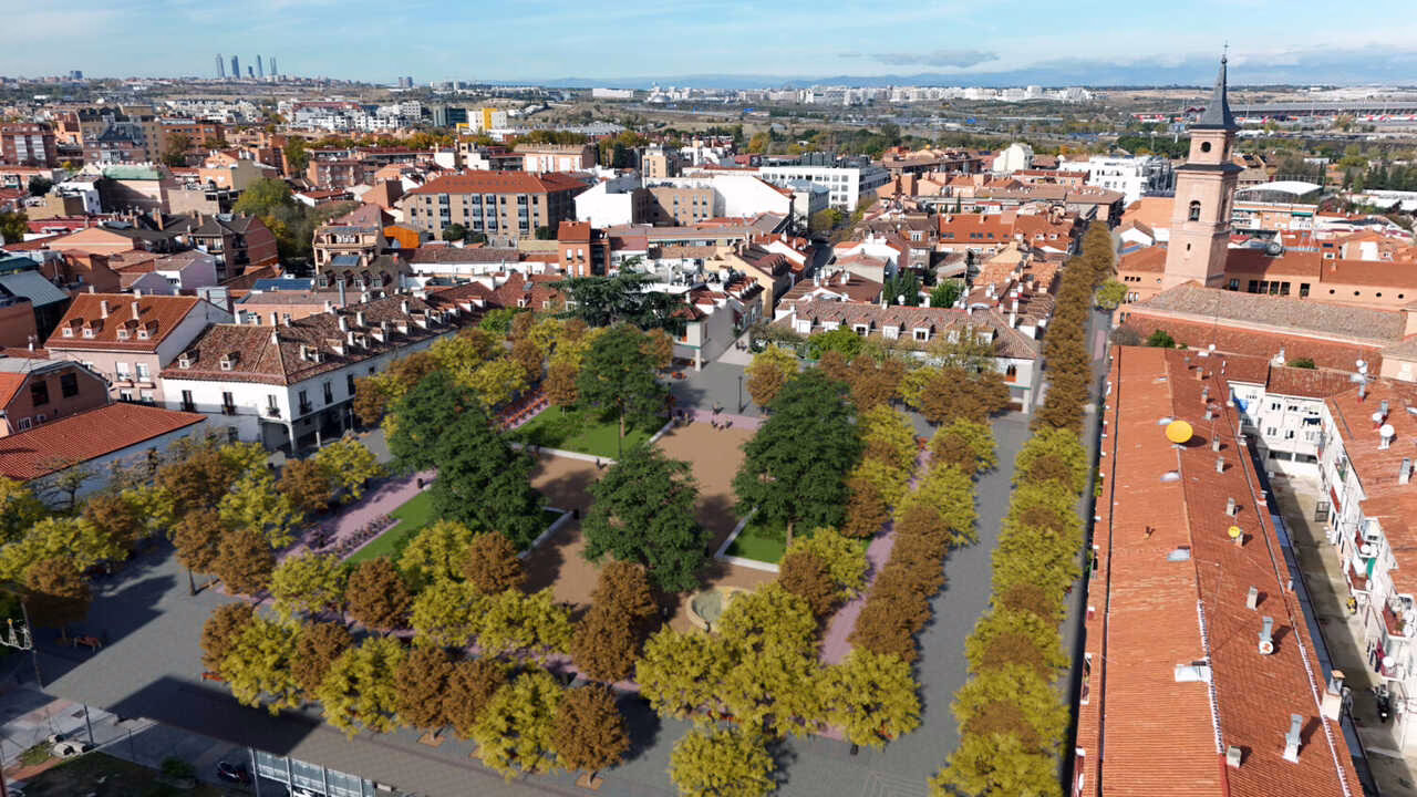 Transformación del centro histórico de Barajas: proyectos y mejoras en la zona peatonal.