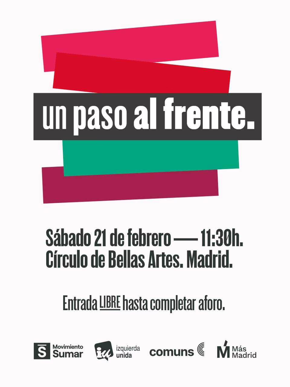 La izquierda promueve su evento de revitalización con el lema “Un paso hacia adelante”.