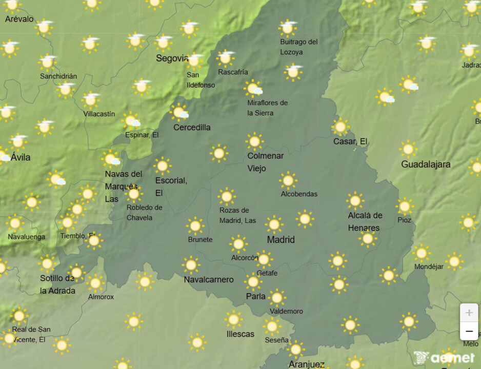 Sol y temperaturas máximas de 13 °C.