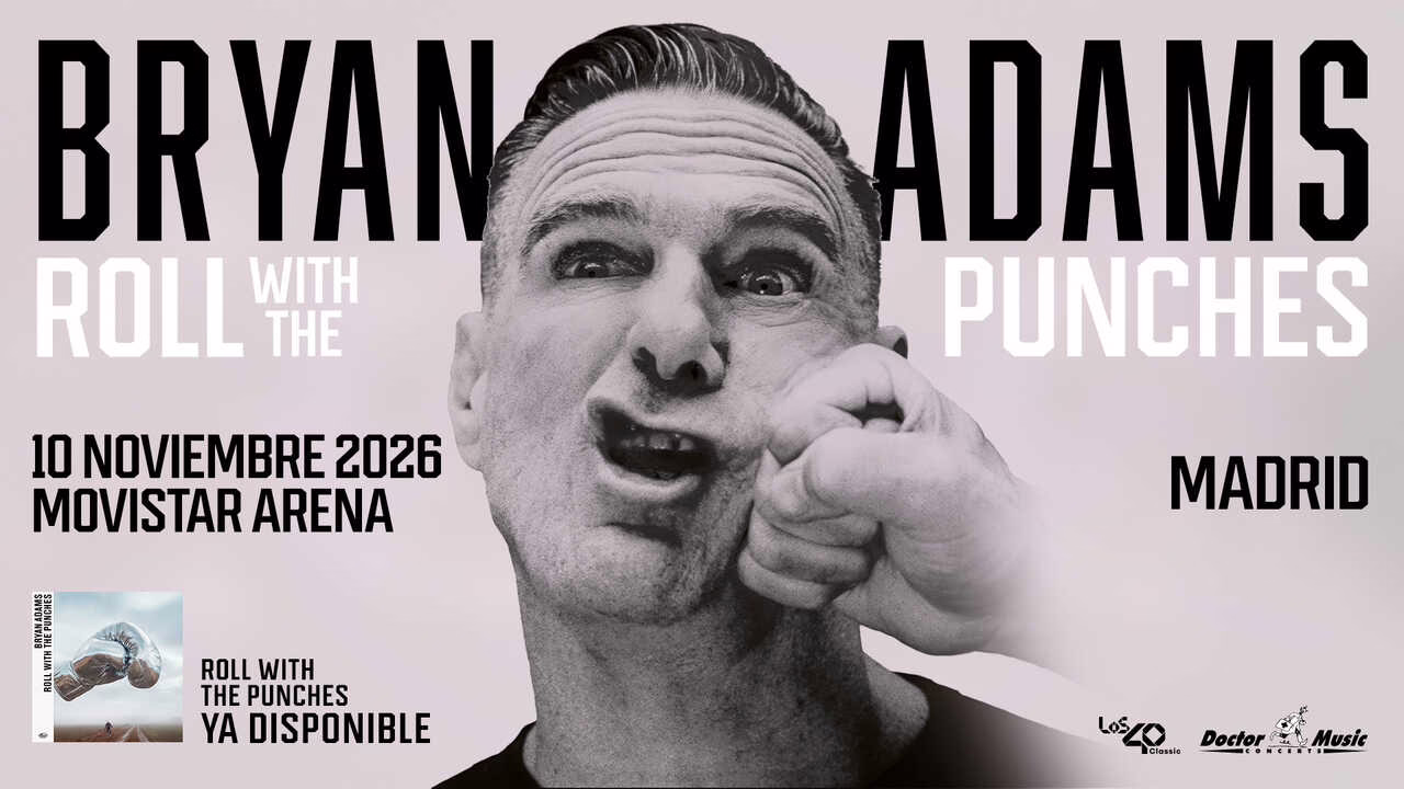 Bryan Adams se presentará en Madrid en noviembre de 2026 con su tour 'Roll With The Punches'.