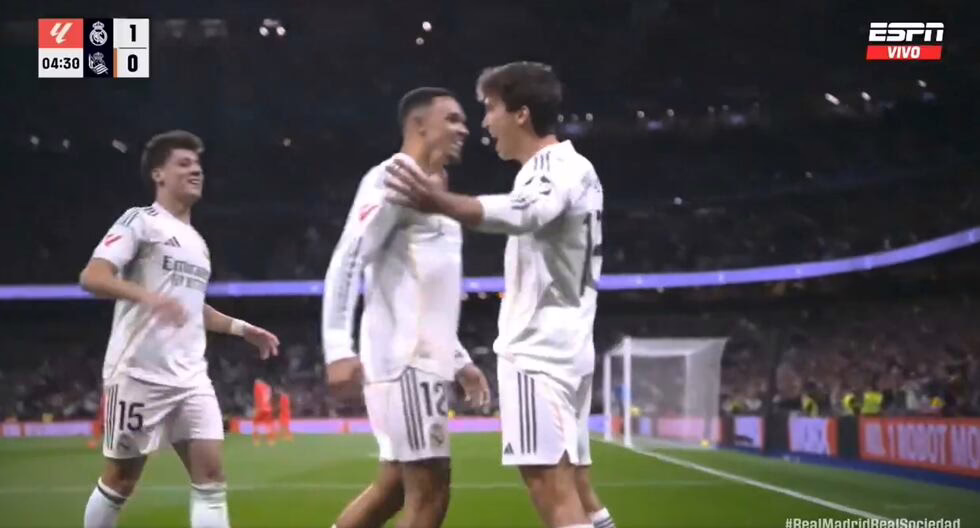 Gol de Gonzalo García en el partido Real Madrid vs Real Sociedad por LaLiga | VIDEO | DEPORTE TOTAL.