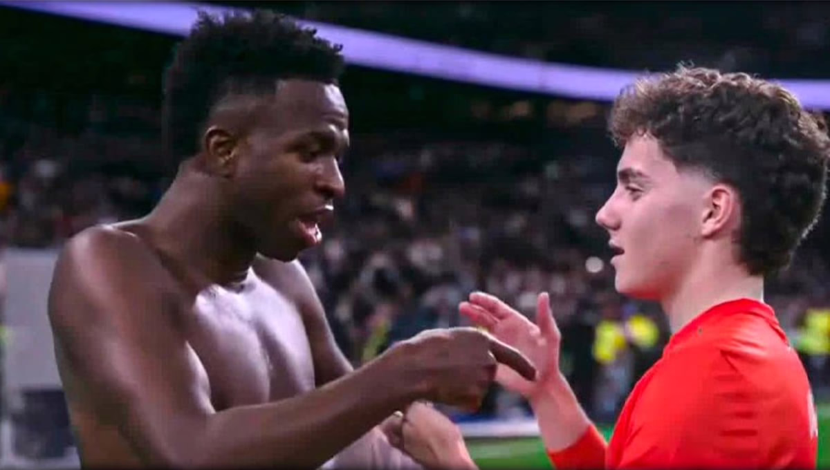 La afición se opone a Dani Díaz por solicitar la camiseta a Vinicius, aunque había una razón familiar: "No exageremos con el chico ahora"