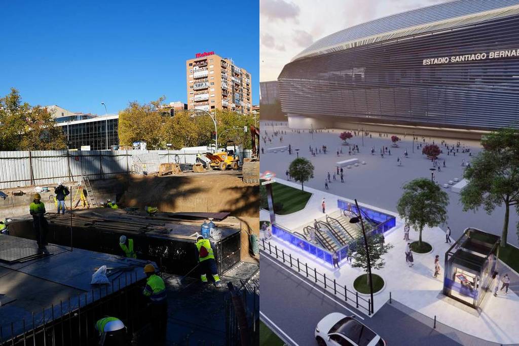 La nueva estación de Bernabéu llega a su etapa final: la plaza de Lima recupera su tráfico este mes