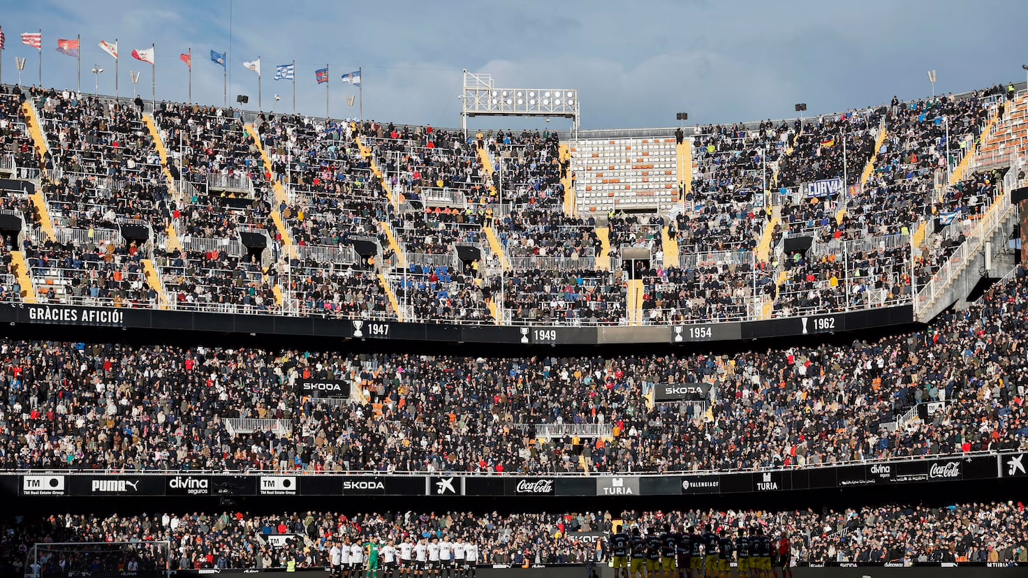 El apoyo de los aficionados del Valencia es incondicional.