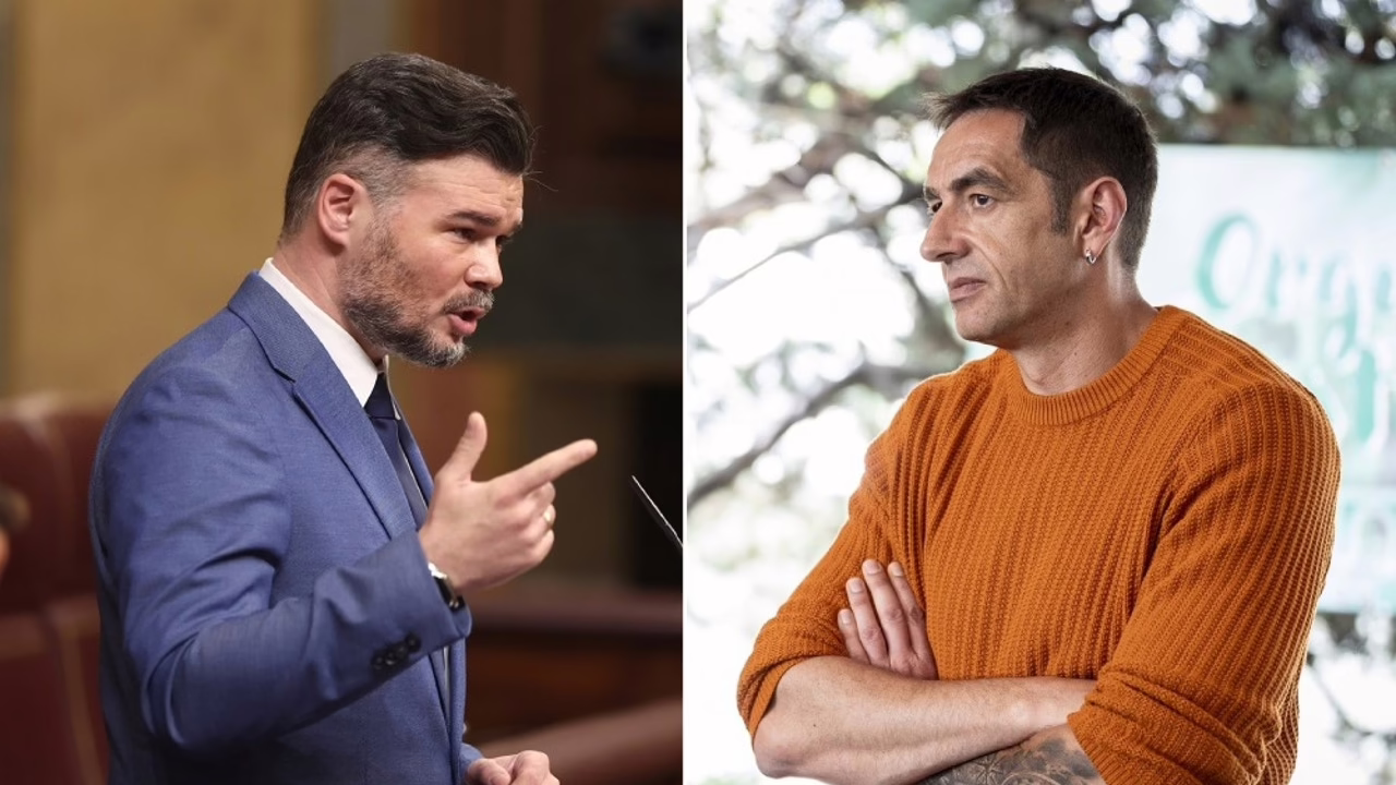 Rufián y Delgado consiguen congregar a delegados de Sumar, Más Madrid, IU y ERC en su evento en Madrid para discutir la cooperación entre las fuerzas de izquierda.