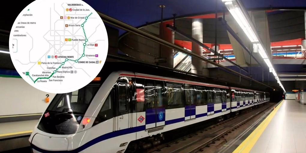 Fechas y horarios de llegada a Atocha, Conde de Casal, Valdebebas y el Aeropuerto.