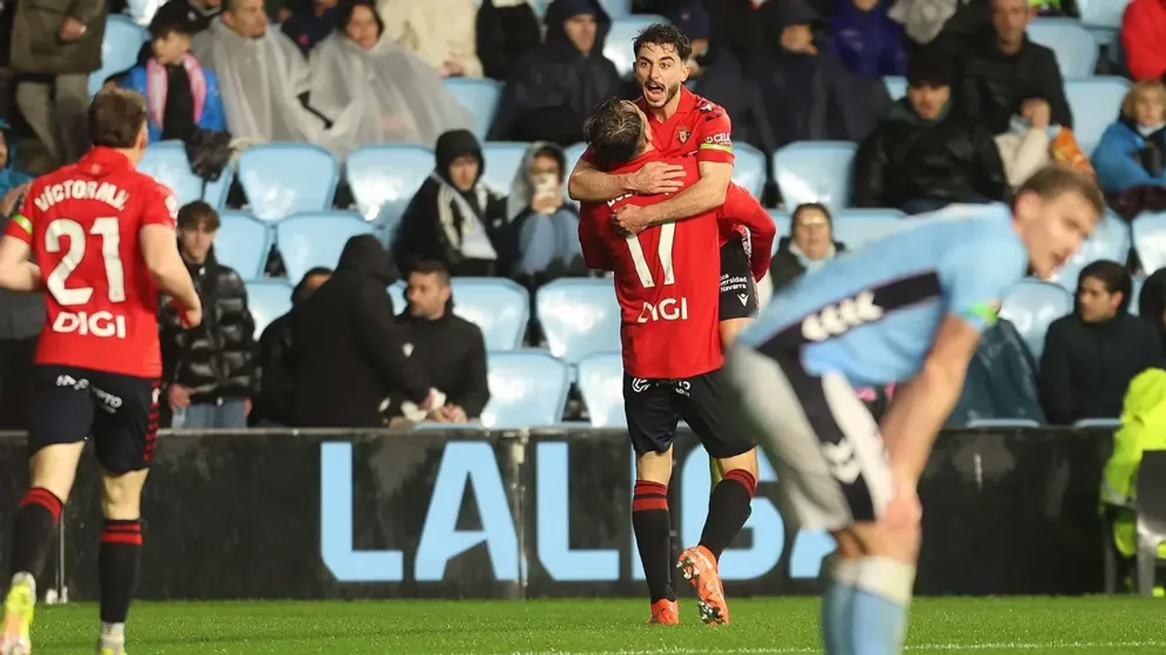 Osasuna ganó 2-1 al Celta de Vigo y se distancia de la zona de descenso en LaLiga.