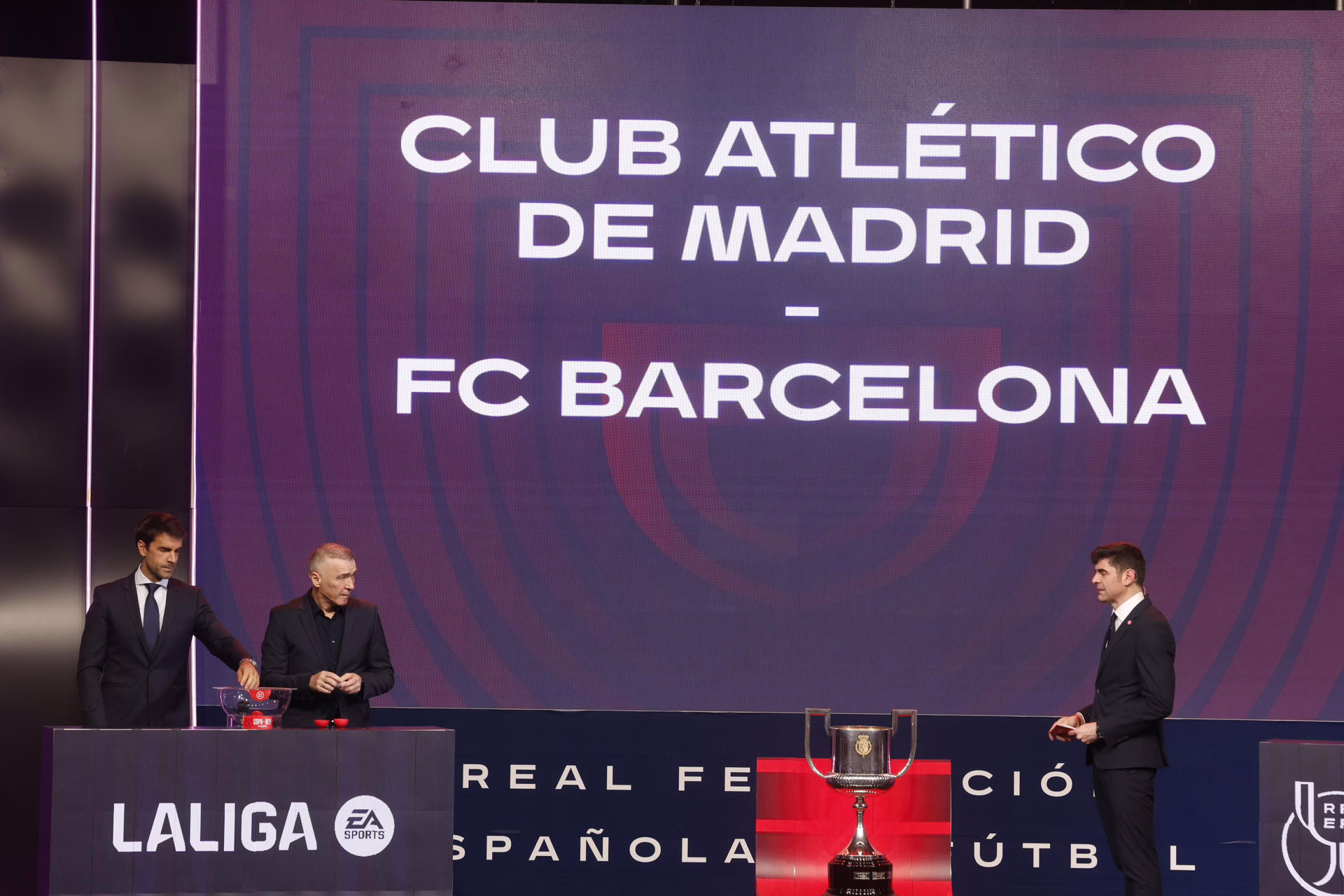 Atlético de Madrid contra Barcelona y Athletic Club frente a Real Sociedad, semifinales de la Copa del Rey.