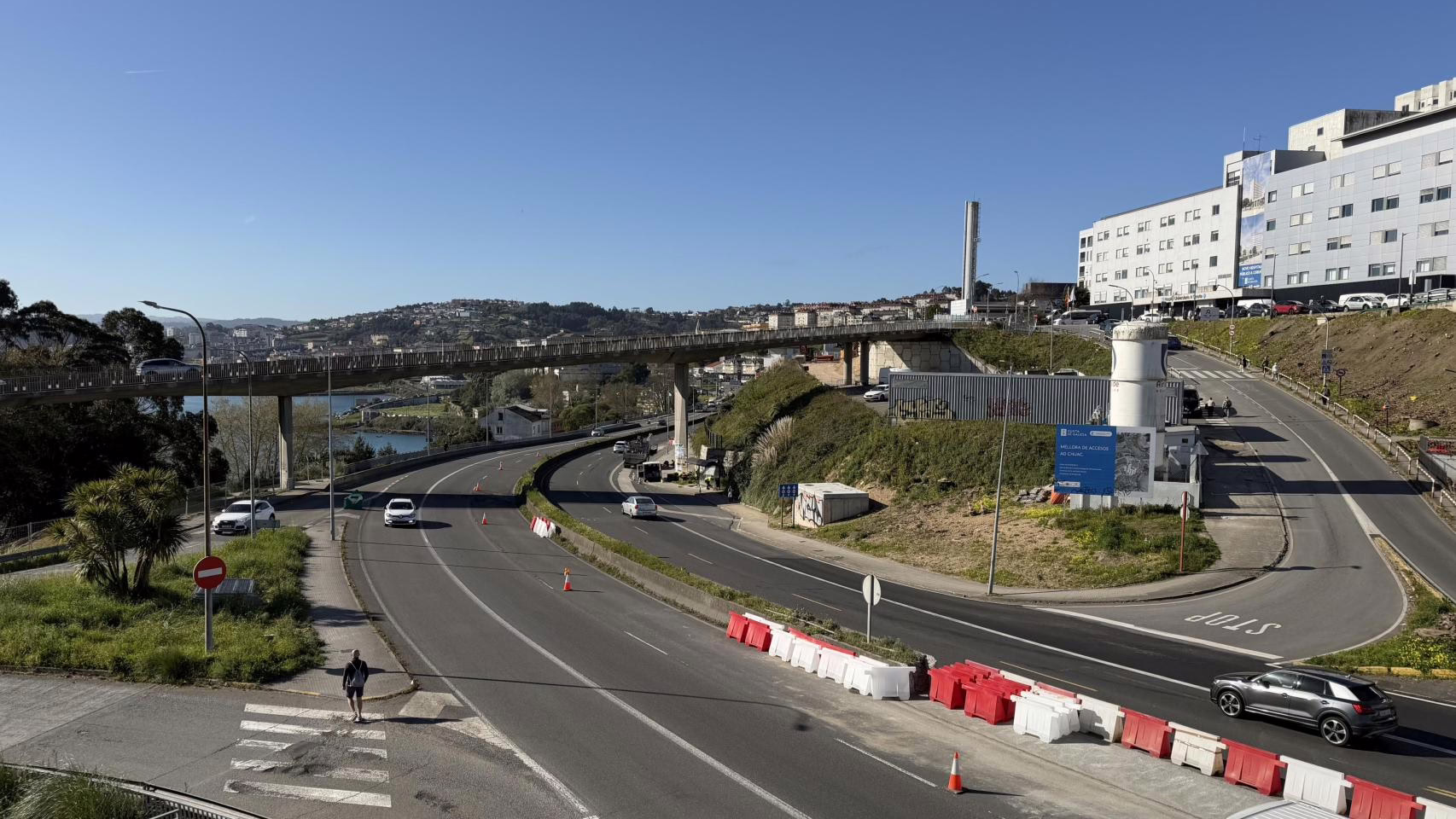 Inicio de la demolición del viaducto del hospital de A Coruña: comenzará el próximo lunes.