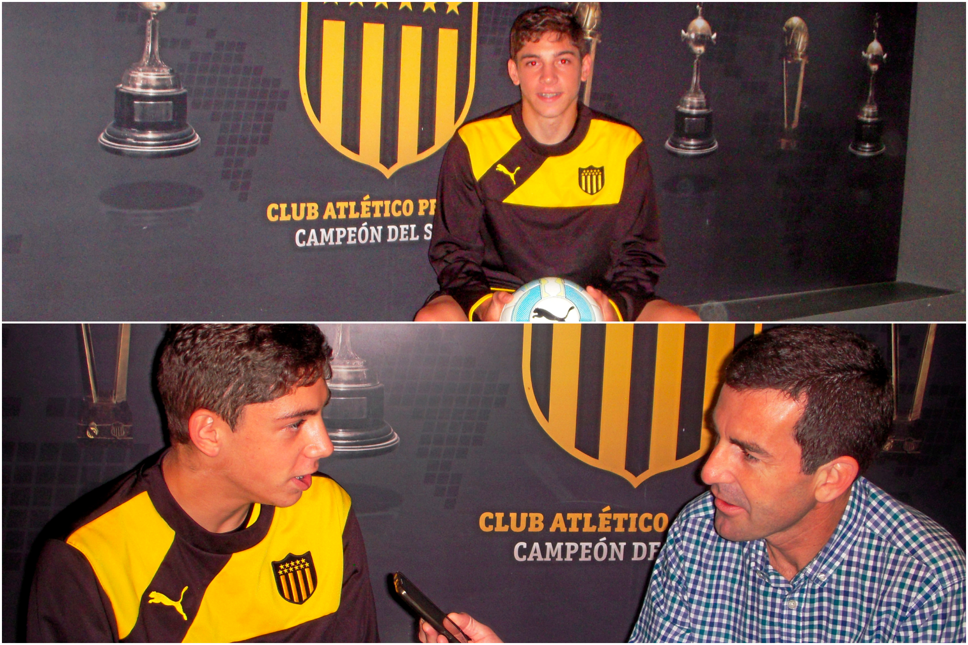Fede, en 2016 y en Montevideo, con el redactor de MARCA.