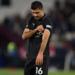 Rodrigo Hernández, centrocampista español del Manchester City, durante un partido de la Premier League