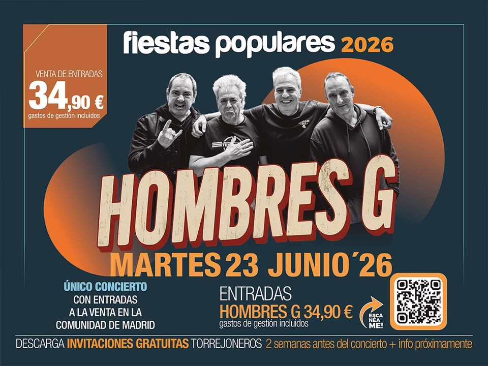 Hombres G se presentará en Torrejón el 23 de junio.