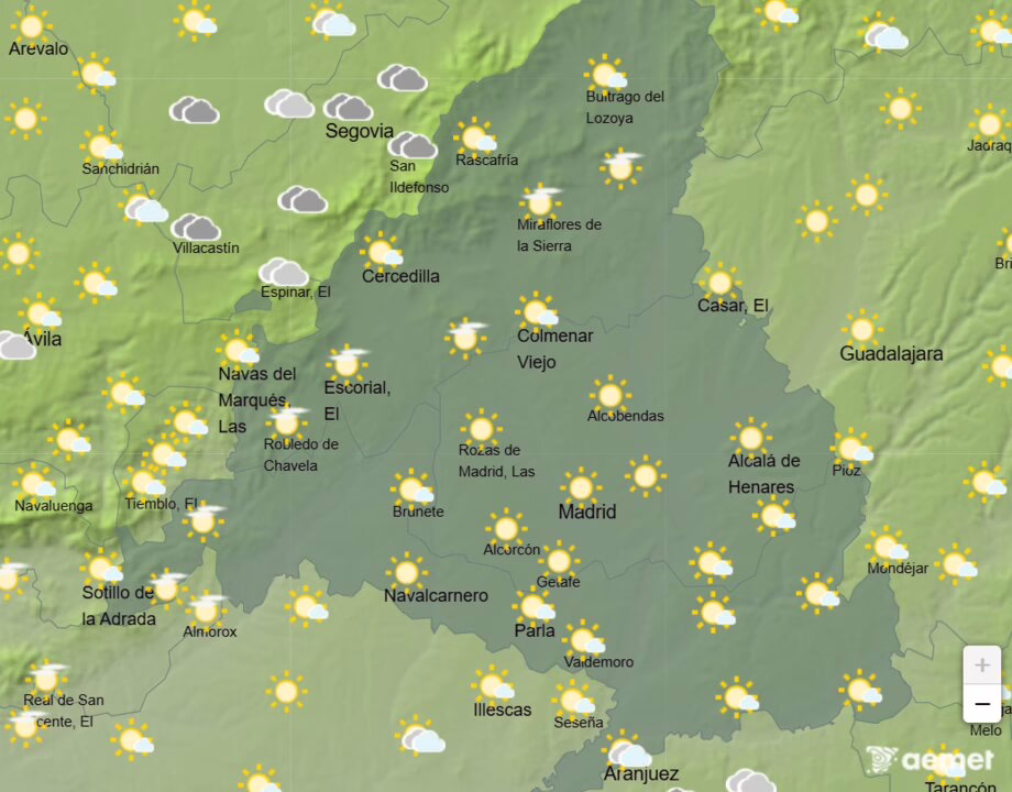 Tempestades esperadas esta tarde en Madrid.