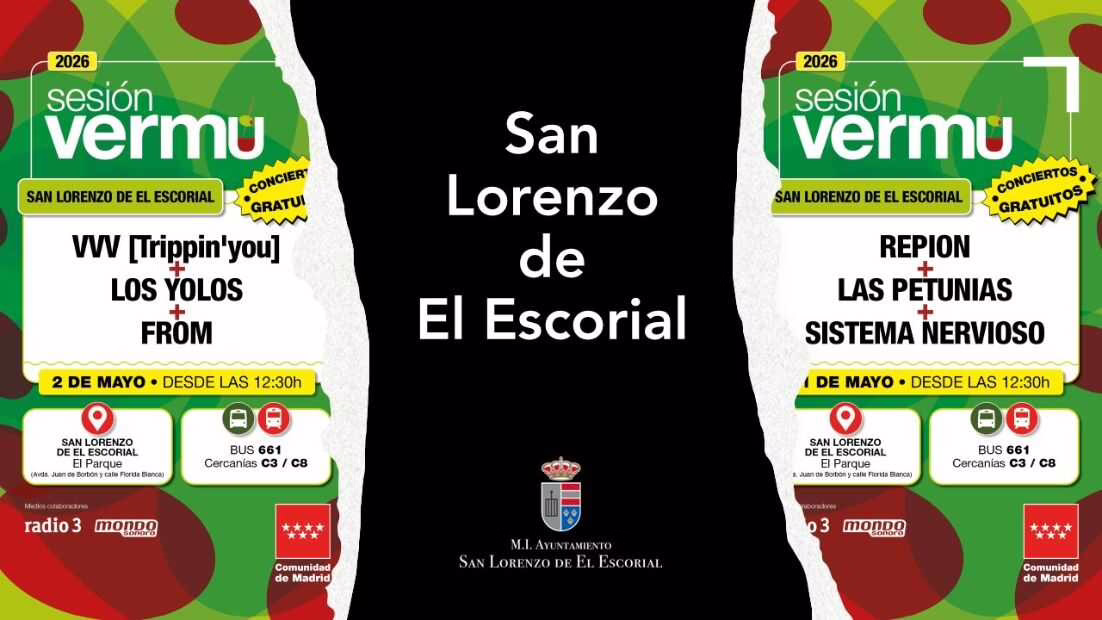 El Parque de San Lorenzo en El Escorial será el lugar donde se llevará a cabo una Sesión Vermú con seis presentaciones gratuitas.